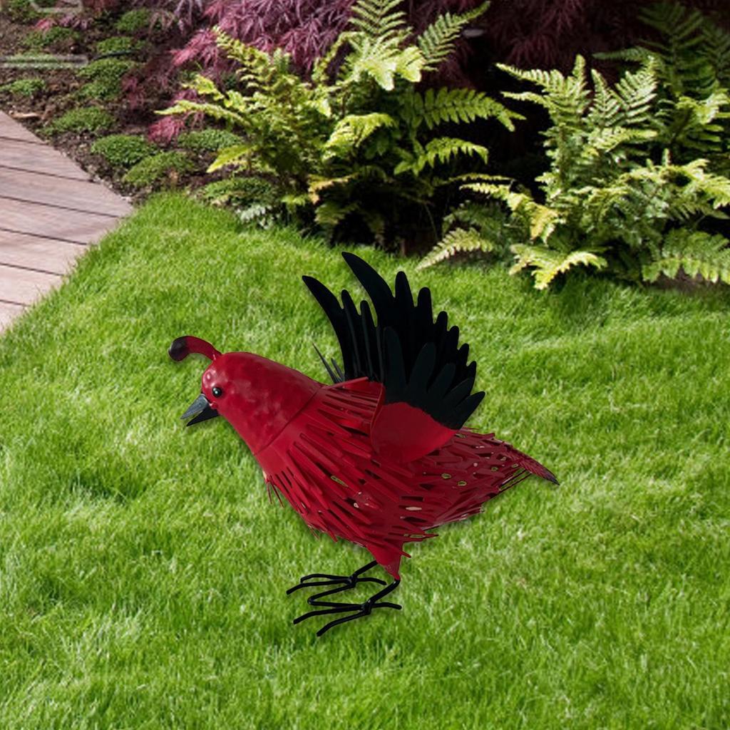 Simulation Robin Statue Realistic Cute Multipurpose Crafts Decorative Iron