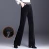 Элегантные зимние теплые вельветовые брюки женские эластичные с высокой талией широкие бархатные брюки корейские утолщенные мешковатые брюки из овечьей шерсти