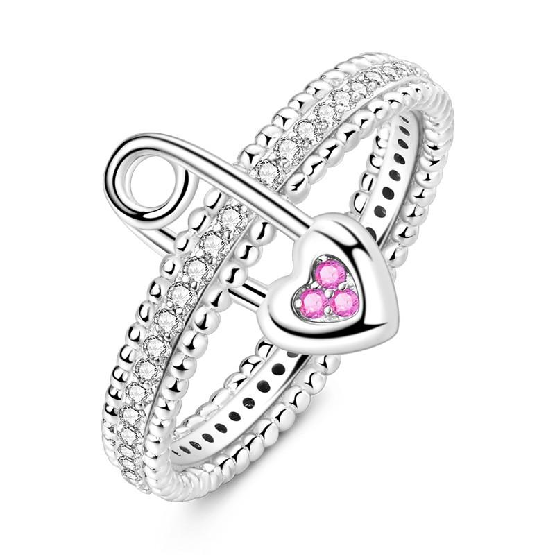 Медь Женские Кольца Искрящееся Кольцо с Цирконием LOVE Свадебные Кольца Идеально Для Помолвочных Украшений Подарок на Годовщину Высокое Качество