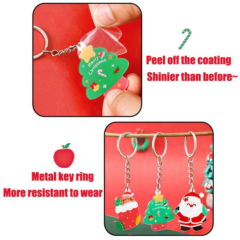 8 шт. Праздничный прочный брелок в виде оленя Санты для рюкзака, праздничные украшения