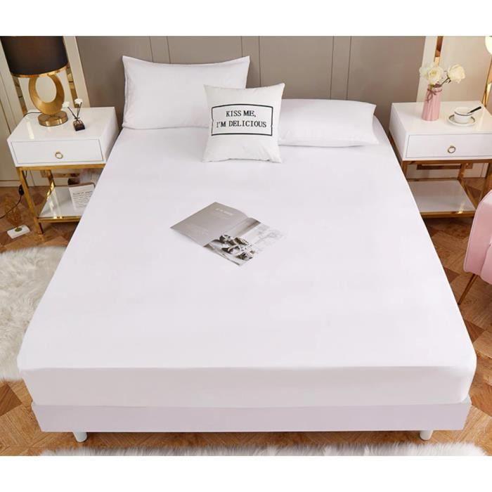 Drap housse - Home Déco - 180x200 cm - 100% coton - Tissage très serré - Uni
