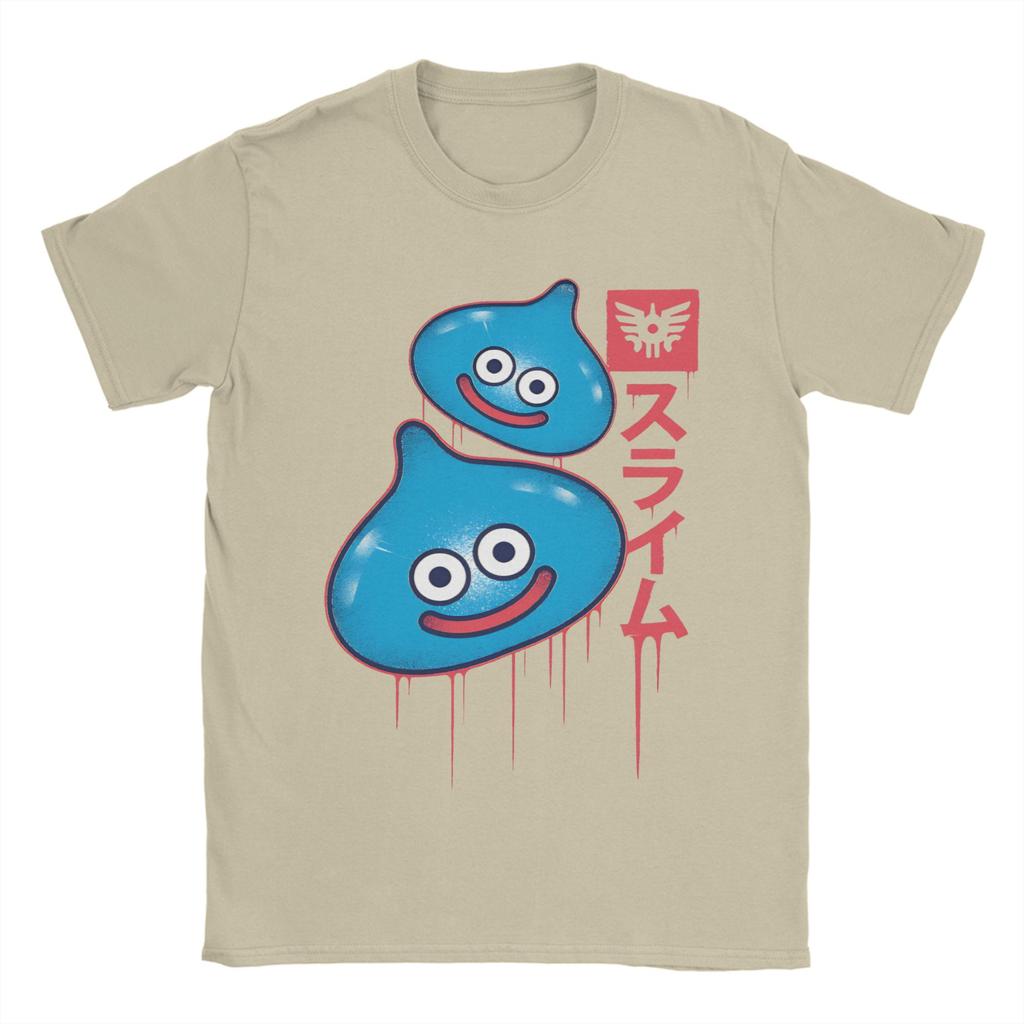 Unisexs Slimes Anime Game Dragon Quest T Shirt 100 Cotton Tops Humorous Short Sleeve Crew Neck Tees Summer TShirts