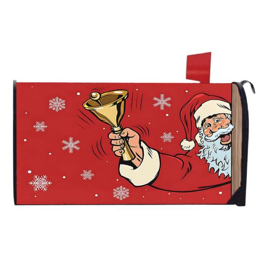 Зимний магнитный чехол для почтового ящика стандартного размера 18 x 21 дюйм Обёртки для почтового ящика с надписью «Счастливого Рождества»