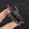 Подвеска из лабрадорита с зеленым огнем, обмотанная медной проволокой, подвеска ручной работы, медные украшения, подвеска с драгоценным камнем, украшения с бабочками, подарок для женщин