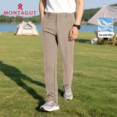 Мужские летние эластичные повседневные брюки прямого кроя от Montagut