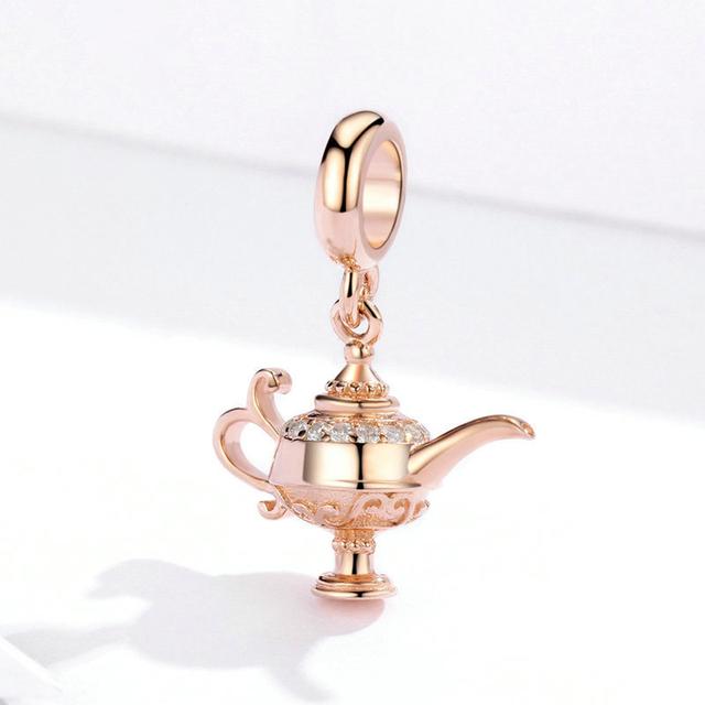 S925 Серебряная волшебная лампа Алладина, бусины, браслет, ожерелье, бусины, изготовление ювелирных изделий, подвески, лампа желаний, кулон для женщин, подарки на день рождения, Рождество