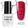 ROSALIND 12 Colors Cracked Nail Gel Varnish Hybrid Crackle Manicure Acrylic Art UV Gel Semi Permanent with Base Top Coat