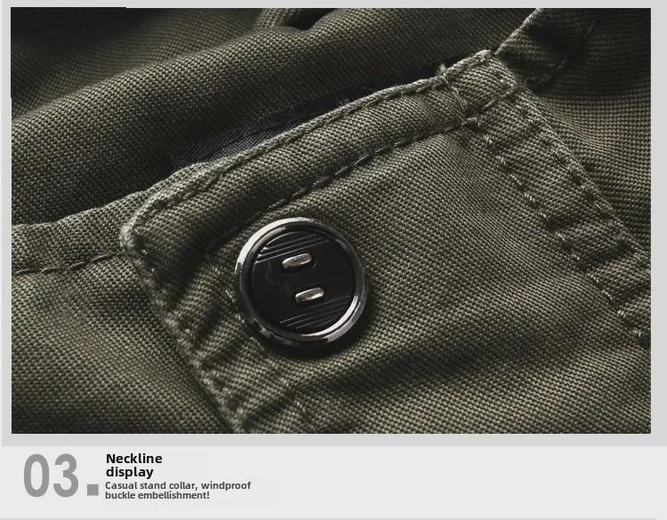 Мужская повседневная куртка в стиле милитари - большой размер, летный костюм для занятий спортом на открытом воздухе и работы