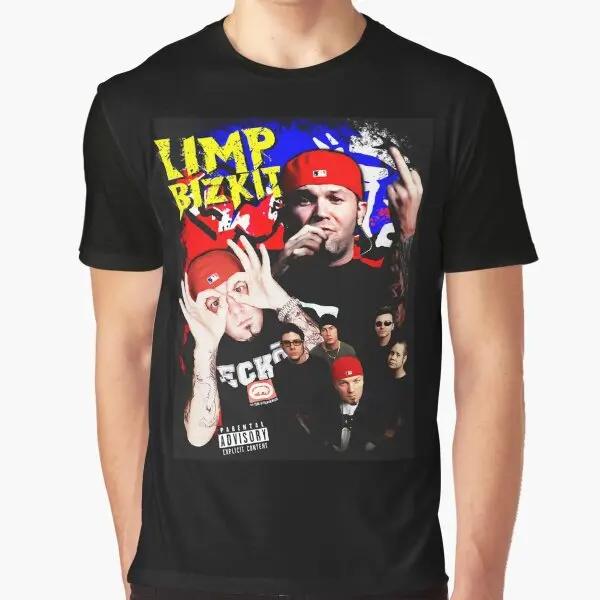 Хиты продаж Футболка Limp Bizkit с принтом музыкальной группы Летняя футболка класса люкс из чистого хлопка Мужская и женская футболка с короткими рукавами