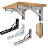 Heavy Duty Folding Shelf Brackets  Wall Mounted For Bench Table With Screws