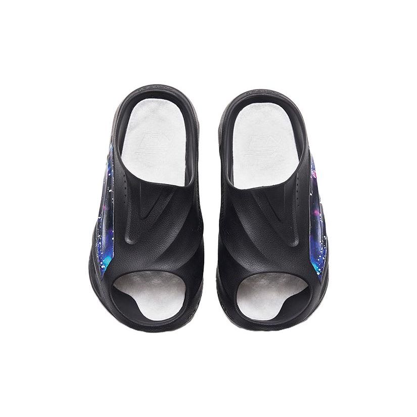 Anta Nitrogen Bubble Comfortable Rubber Sole Silent Slide Sandals Men Sandals Black Purple 912331801-3