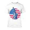 3D Statue of Liberty Printed American Flag Graphic T Shirts For Men Casual Harajuku Fashion T-shirts Unisex Clothing Top