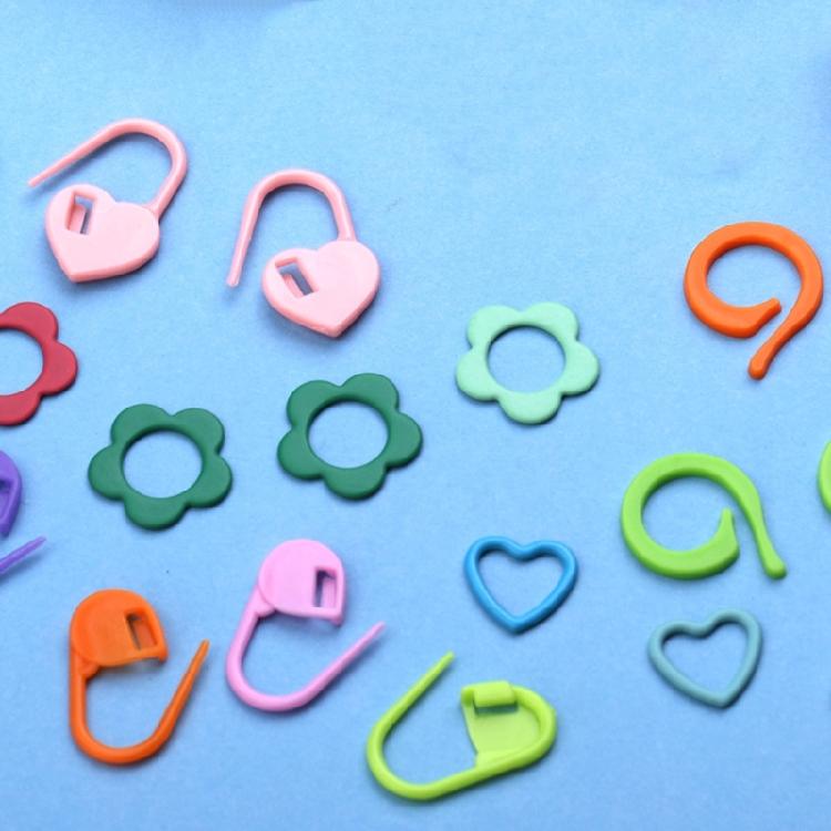 48 шт. Игла с большим ушком и изогнутым кончиком с блокирующим маркером для стежков, игла для гобелена с изогнутым кончиком для вязания, шитья, вязания крючком