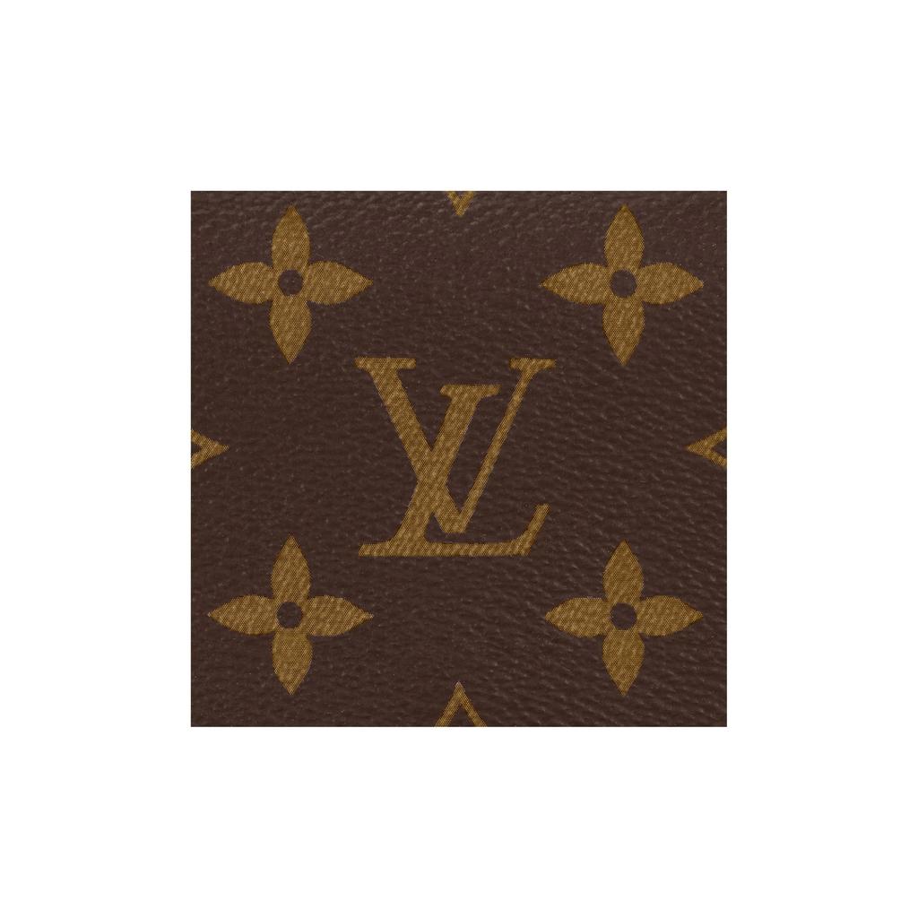 LOUIS VUITTON Multiple Envelope Carte de Visite Classic Monogram Canvas Flap Wallet Card Holder Women's Brown