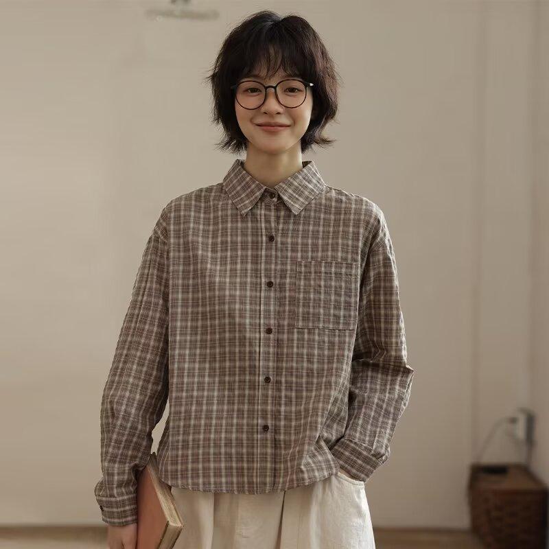 2024 Letter Long Sleeve Shirt Japanese Hong Kong Style Ins Loose Shirt Boys Summer Trendy Versatile Casual Coat