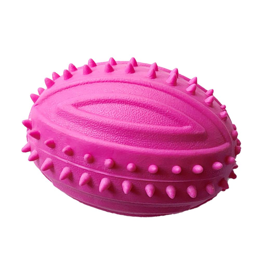 Dog Rugby Ball Toy Bite Resistant Teeth Grinding TPR Interactive Dog Chewing Toy for Small Dogs