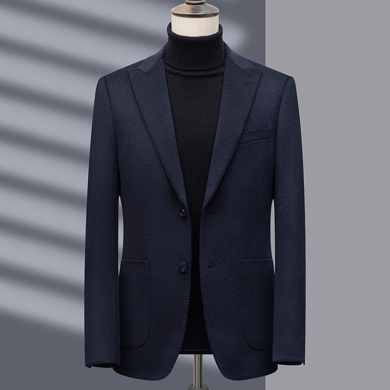 Мужской весенне-осенний костюм из кашемировой шерсти: Короткий повседневный блейзер и формальное пальто