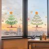 2026 New Year Christmas Glass Door Static Stickers - Tree and Decor Without Glue