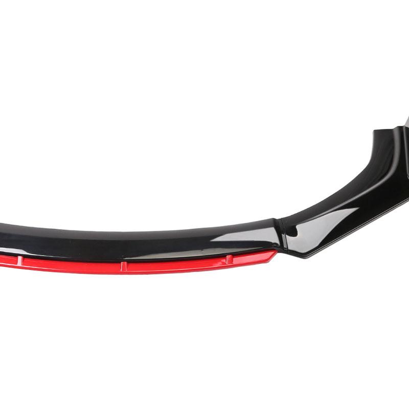 Universal Car Front Bumper Lip Body Kit Spoiler Splitter Diffuser Red Black Blue Canard Splitter ABS Plastic Auto Modification