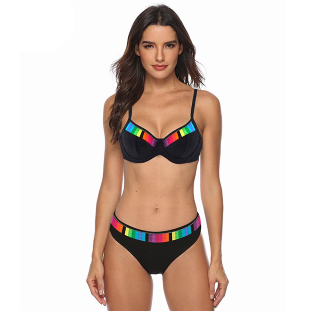 Женский купальник пуш-ап, женский сексуальный комплект бикини, купальник, купальный костюм из двух частей, бразильский купальный костюм
