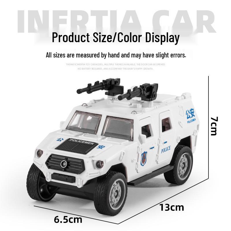 Openable Inertia Toy: Ambulance, Motorcycle, Police Car, Airplane Models for Boys & Girls