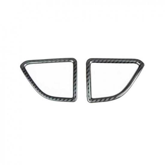 Air Outlet Vent Trim Dashboard Upper Steel Carbon Fiber For Ford Edge 2015-