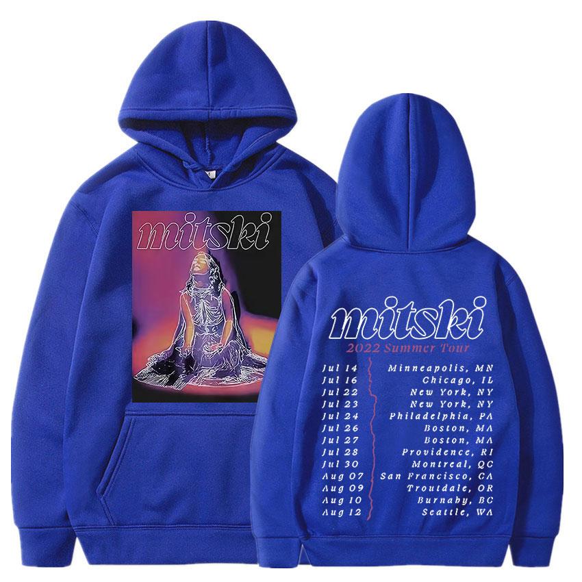 Толстовки Singer Mitski Tour, женские толстовки унисекс в стиле каваи, осенне-зимний спортивный костюм для пар, пуловер большого размера, Harajuku Streetweat