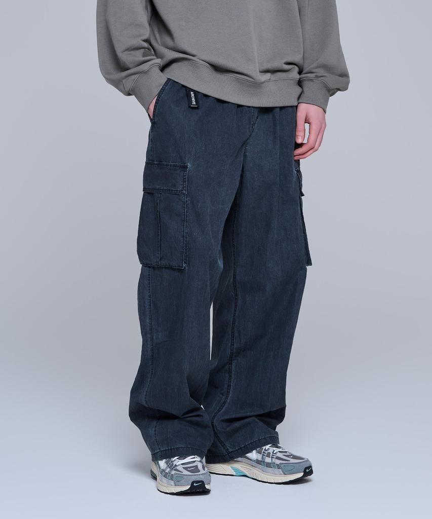 ALL ABOUT NEW Pigment Semi-Wide Pants Black Anz1Pl02Abk