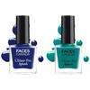 FACESCANADA Splash Glossy Finish Nail Enamel, Bahama Breeze 58, 8 мл и Splash Glossy Nail Enamel, Morning Glory 54, 8 мл