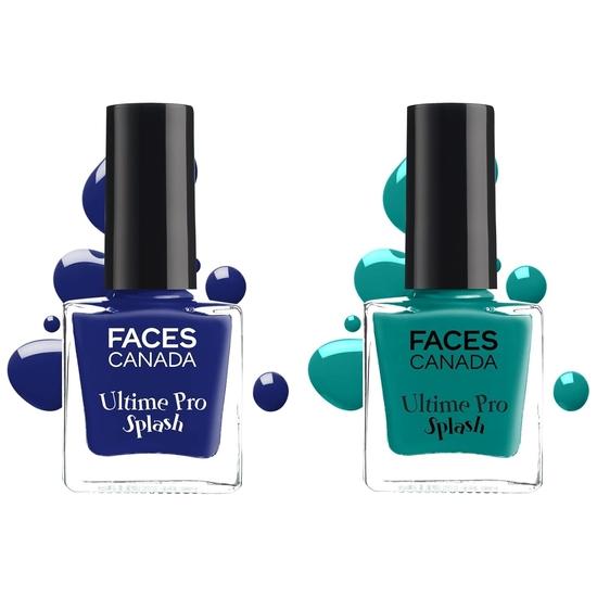FACESCANADA Splash Glossy Finish Nail Enamel, Bahama Breeze 58, 8 мл и Splash Glossy Nail Enamel, Morning Glory 54, 8 мл