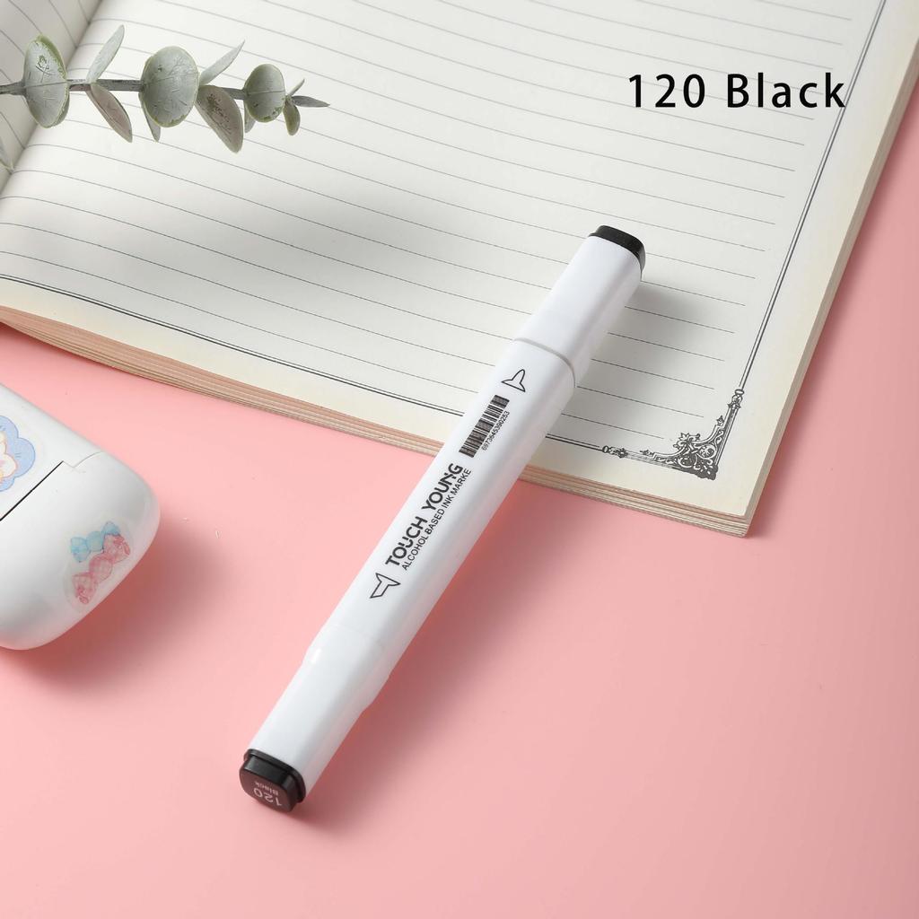 6th Gen Double Tip White Square Barrel Oil-Based Marker for Drawing & Hand-Painting