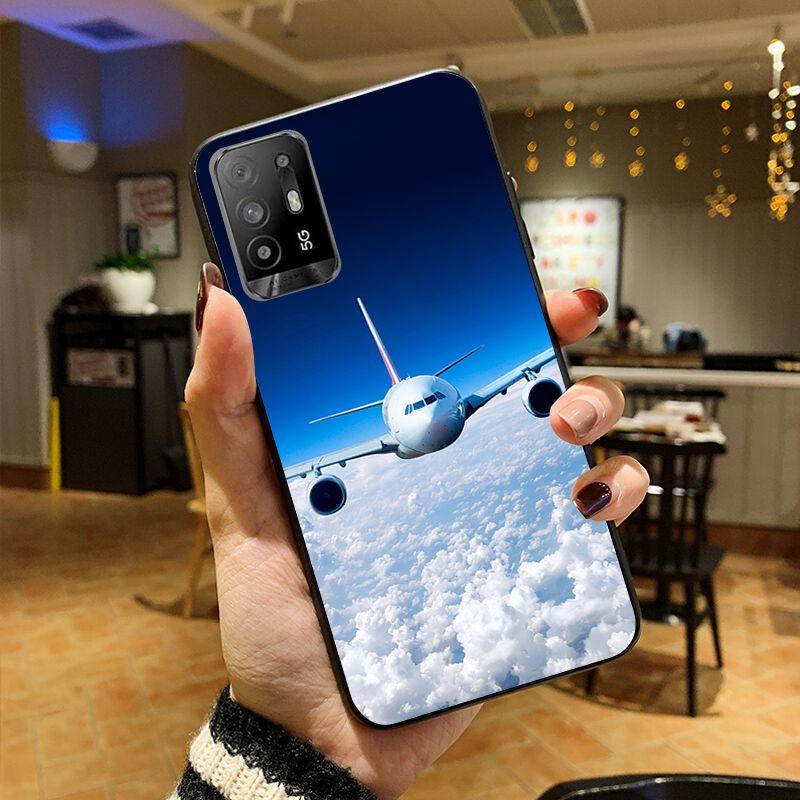 Funda самолет летать облако телефон чехол для OPPO A74 A94 5G A3S A5S A9 A12 A15S A52 A53 A53S A72 A73 2020 A91 5G Чехлы coque