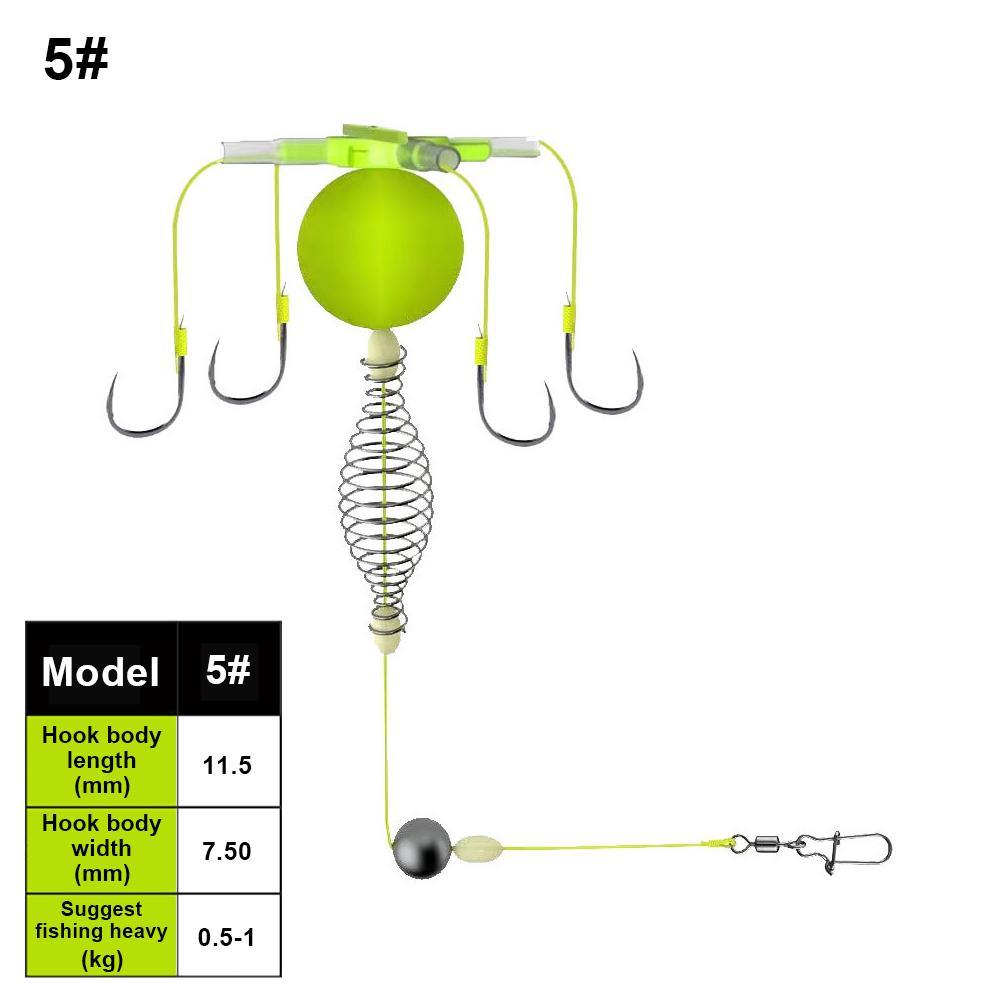 Trap Fishing Hook String Hook Fishing Bait Cage Fishing Set Line Group Feeder Sinker Float Anti Winding Fishing Spring Bait Cage