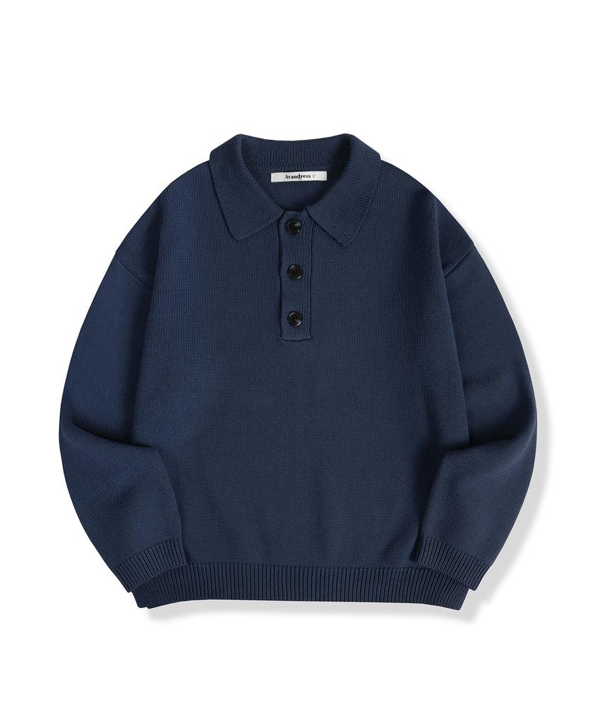 AVANDRESS Kamen Collar Knit Navy