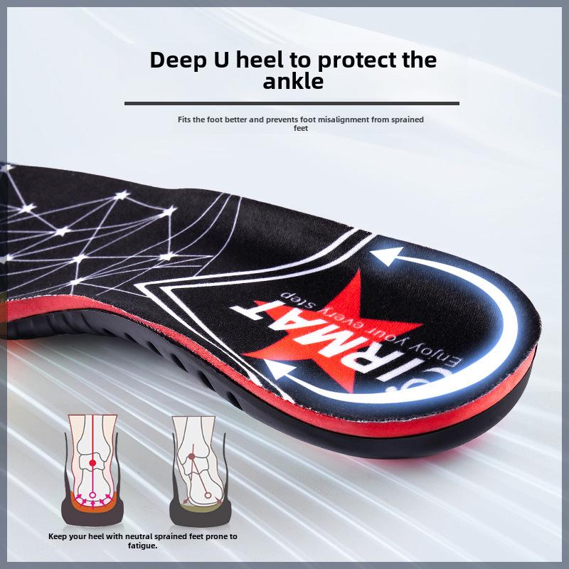 Мужские дышащие спортивные стельки с поддержкой свода стопы — амортизация, впитывание пота, коррекция плоскостопия