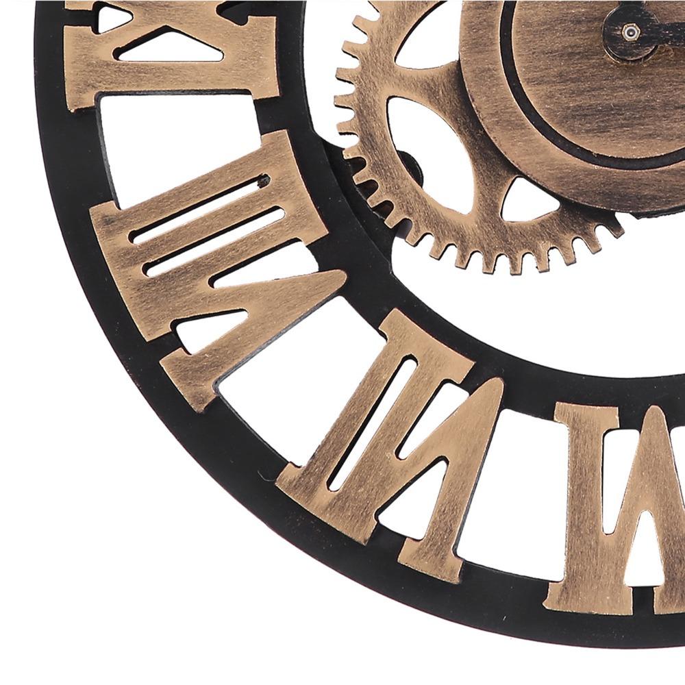 30cm Diameter Vintage Wall Clock 3D Design Handmade Wall Clock Gear Wall Clock Bedroom Use