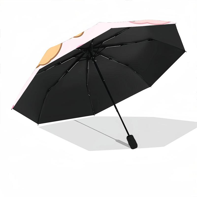 1pc Adorable Duffy & Friends Pattern Umbrella, Fashionable, Personalized, High-Value Folding Umbrella, a Must-Have for Summer, 8-Rib Durable