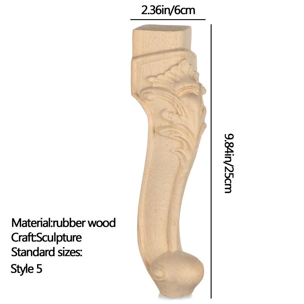 Accessories Decoration Crafts Home Decor Furniture Foot Legs Vintage Wood Carved Cabinet Seat Feets