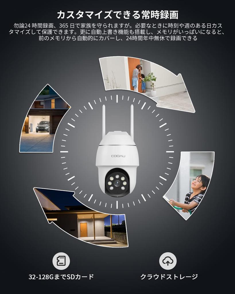 Million High Even At Long COOAU Security Night 5dBi Video Night Color Surveillance Continuous Human Body Detection Area Setting Luminous Threat