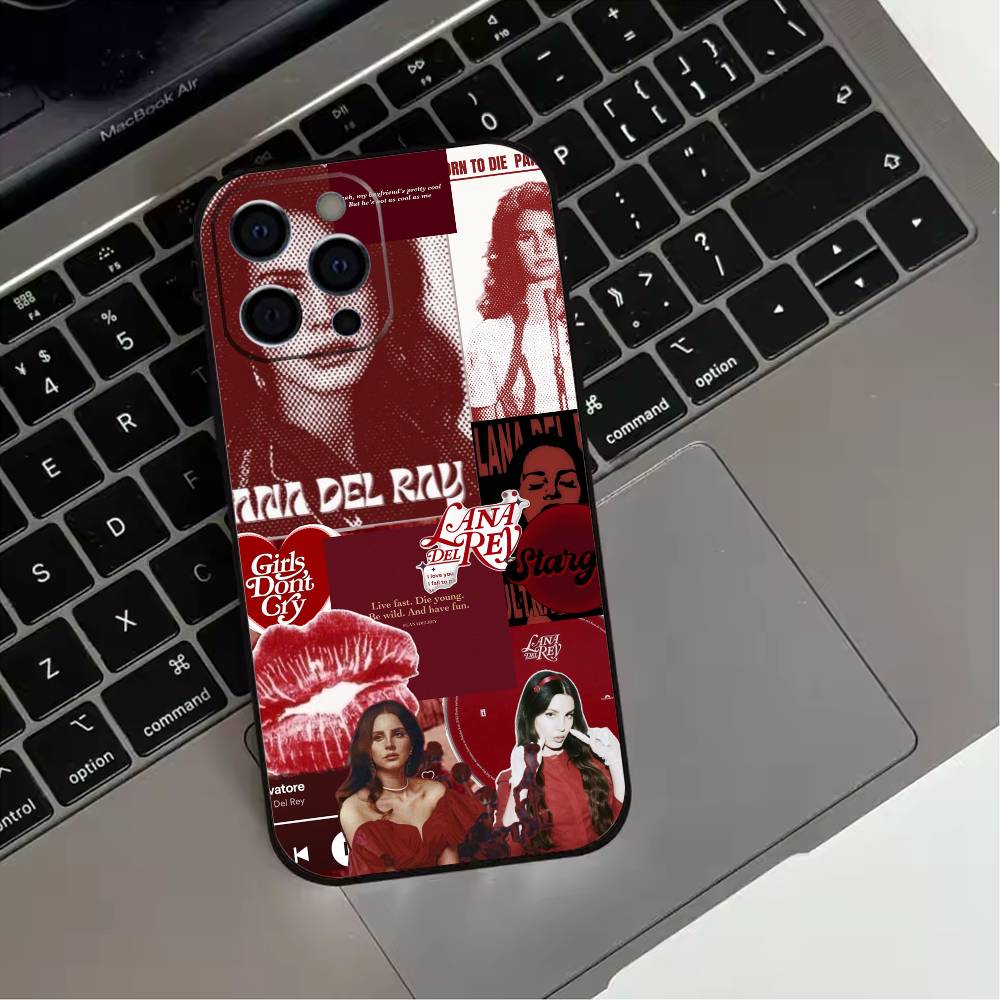 Чехол для телефона L-Lana D-Del Rey для iPhone 17,16,15,14,13,12,11 Plus,Pro Max,XS, Мягкий силиконовый черный чехол
