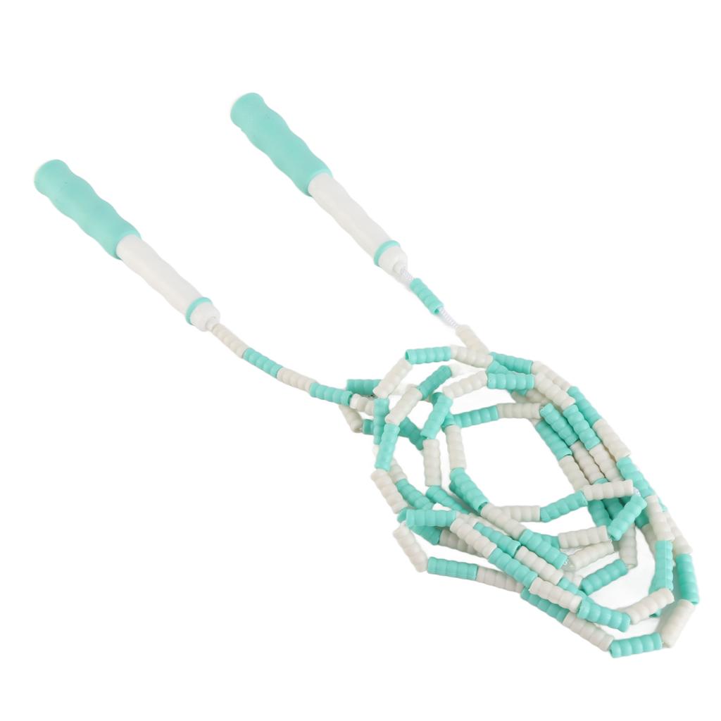 Сегментированная скакалка, регулируемая, распутанная, с бусинами, гибкая, полипропиленовая, пластиковая, для детей, зеленая