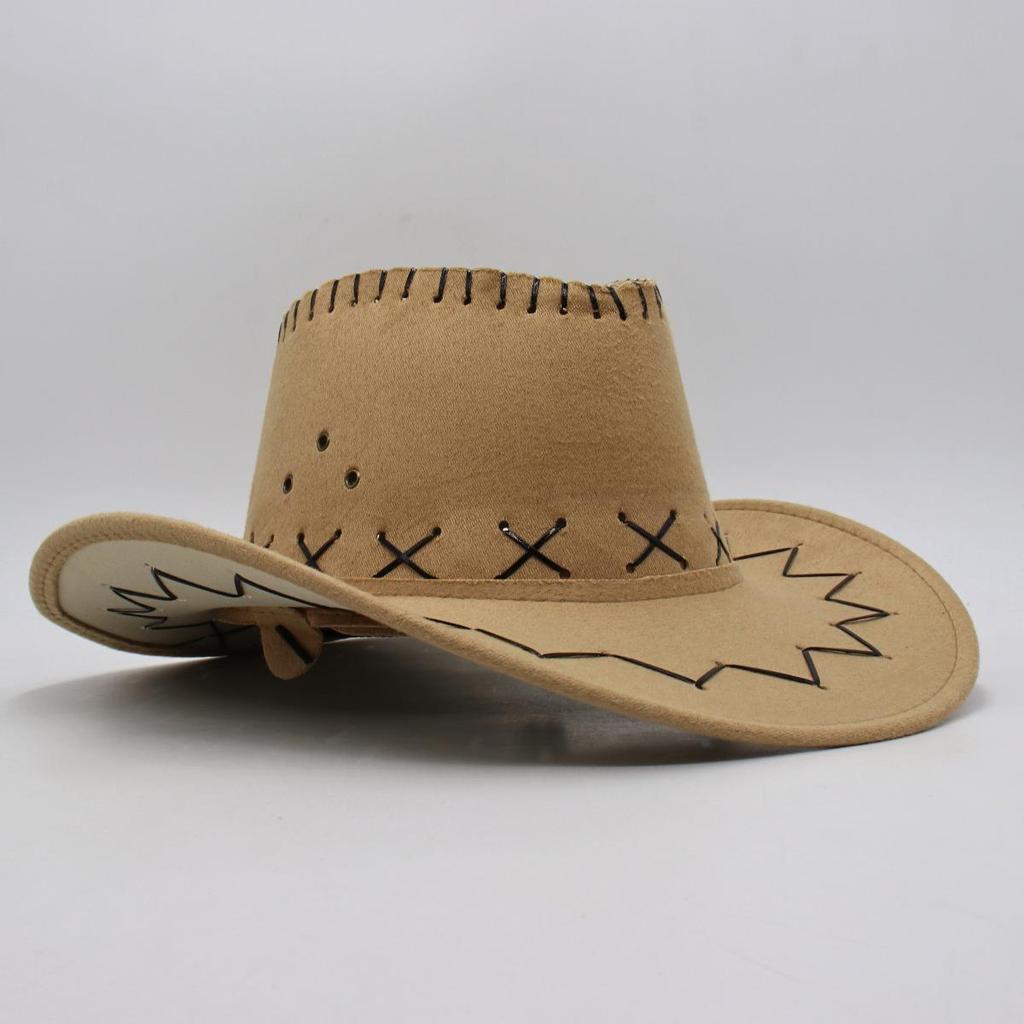 Ковбойская шляпа замшевая корейская версия шляпы от солнца для мужчин и женщин, пляжная шляпа для отдыха на траве, шляпа для верховой езды