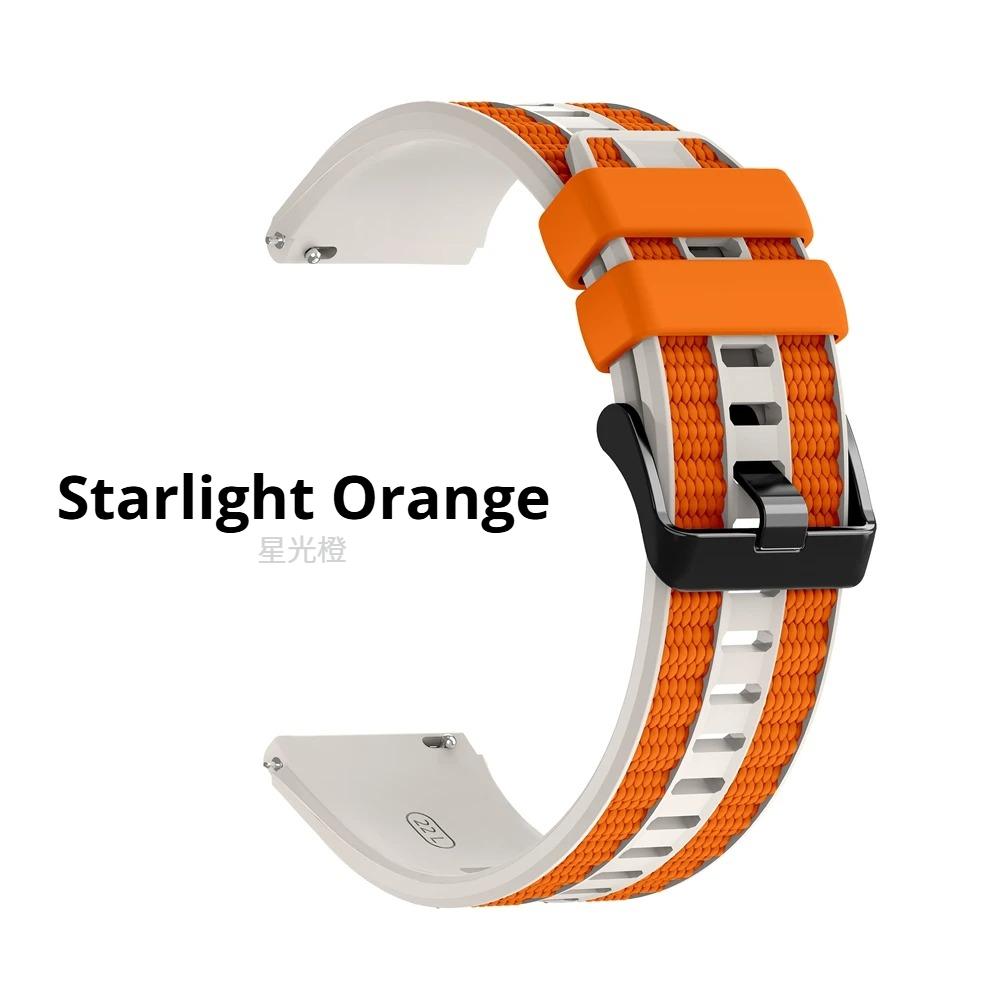 1:1 Original Silicone Strap For Huawei Watch Ultimate 2 Band For GT6 GT5 GT4 GT3 Pro 46mm Two Tones Bracelet 22mm Watchbands