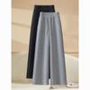 Autumn Korean Style Women's Wide-Leg Elastic Waist Pants - Casual Loose Fit, Slimming, Plus Size.