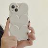 Cream Love 3d Heart Cover For Iphone 14 Pro Max Plus 11 13 12 Promax Silicone Soft Cute Shockproof Phone Case Funda Capa