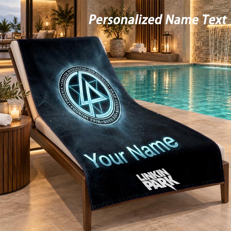 Custom Text Linkin Park Print Beach Towel Large Towel For Home Bathroom Beach