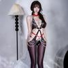 Sexy underwear hot sexy pure desire flirting perspective hollow high elastic horse oil light open crotch pearl onesie women