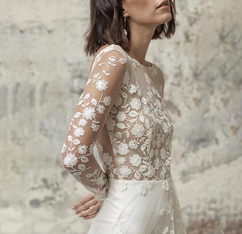 2020 Autumn Women's Lace Jumpsuit Windbreaker with Long Sleeves - European & American Style