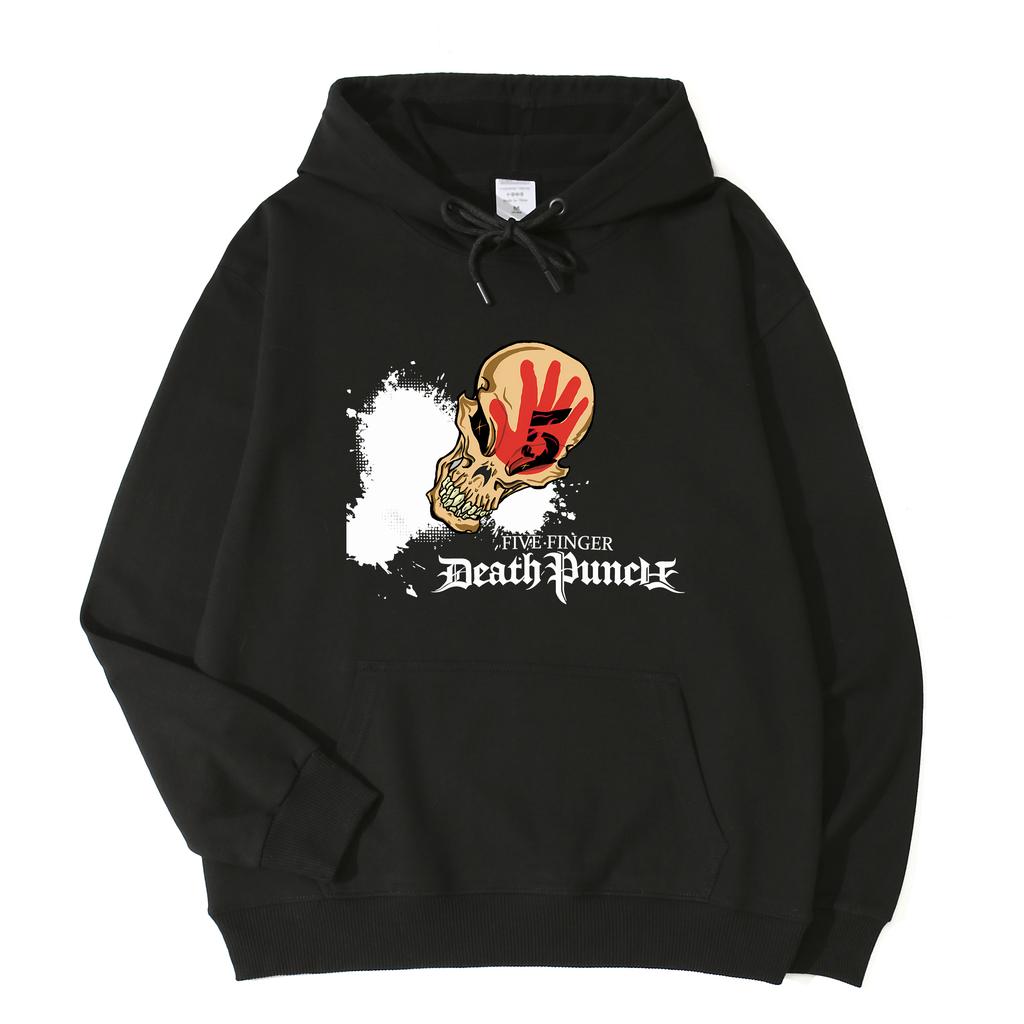 Осень/Зима Рэп-группа Five Finger Death Punch Худи Флисовое Теплое Худи Свободное Модное Мужское и Женское Худи с Капюшоном и Длинным Рукавом