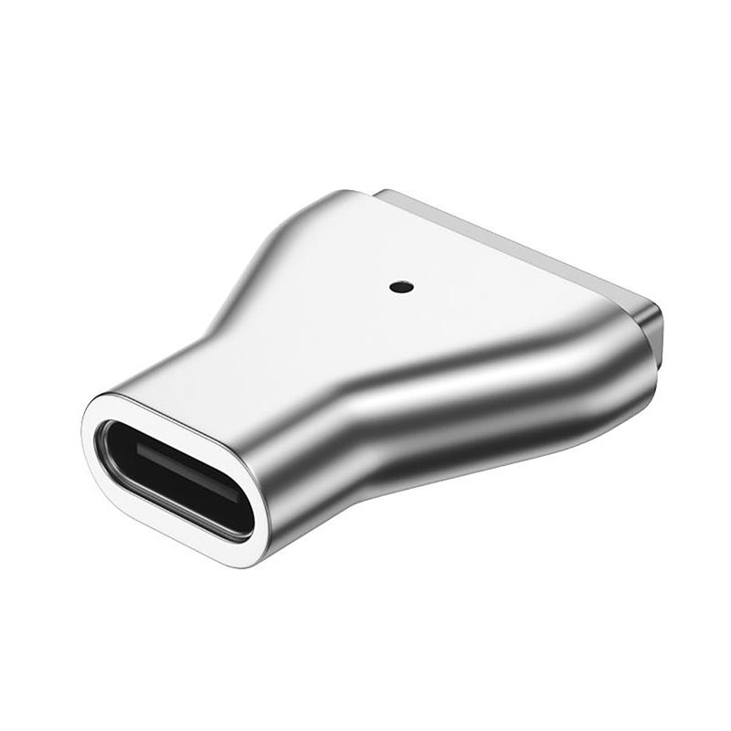 Магнитный адаптер типа C мощностью 140 Вт для Apple Magsafe 1/2/3 для Macbook Air Pro с углом 90 градусов, переходник USB C Female для быстрой зарядки